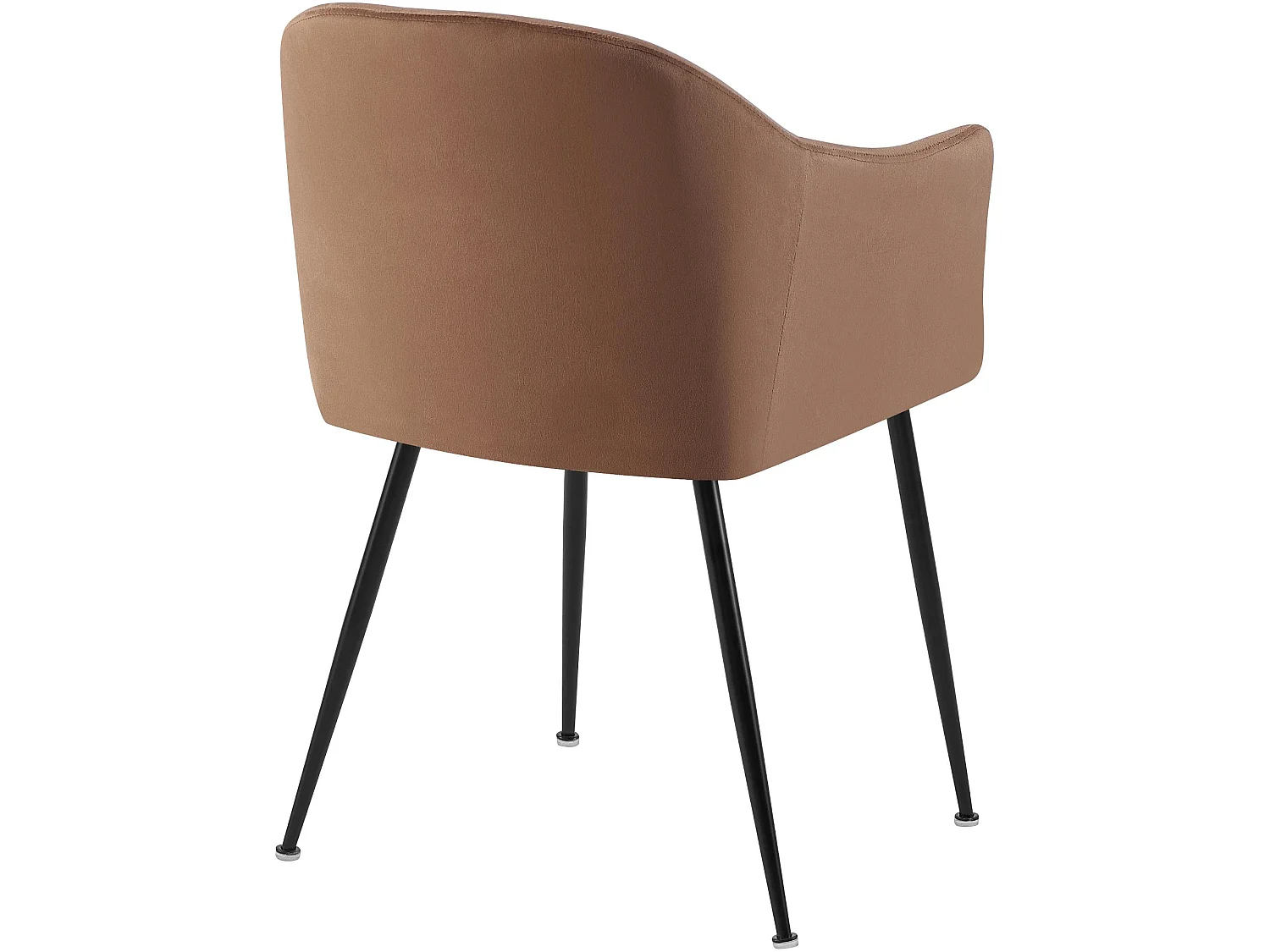 chaises avec accoudoirs - Velours - Marron - Jaysie