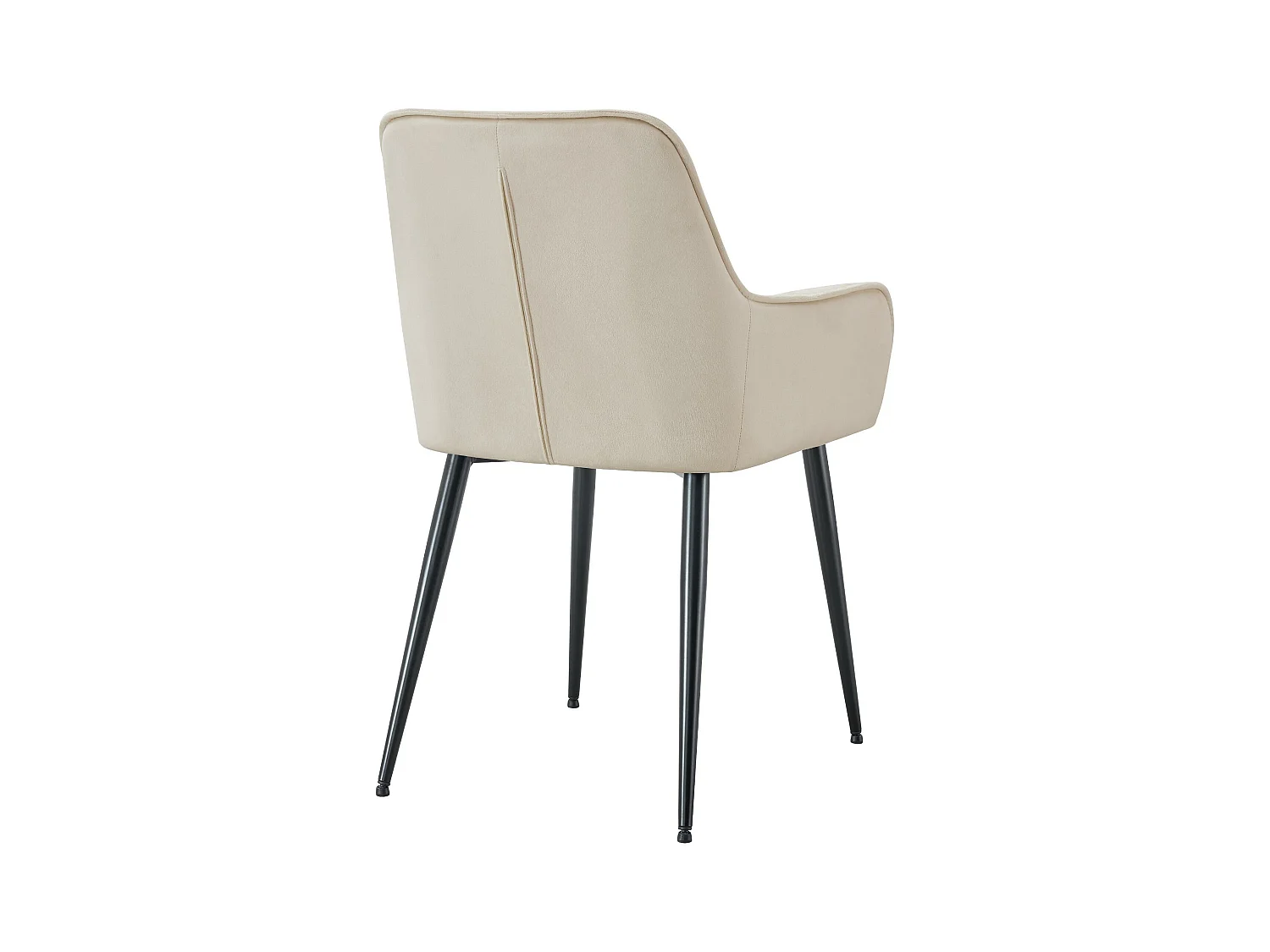 Lot de 2  chaise salle à manger - Velours - Crème - Ferndale