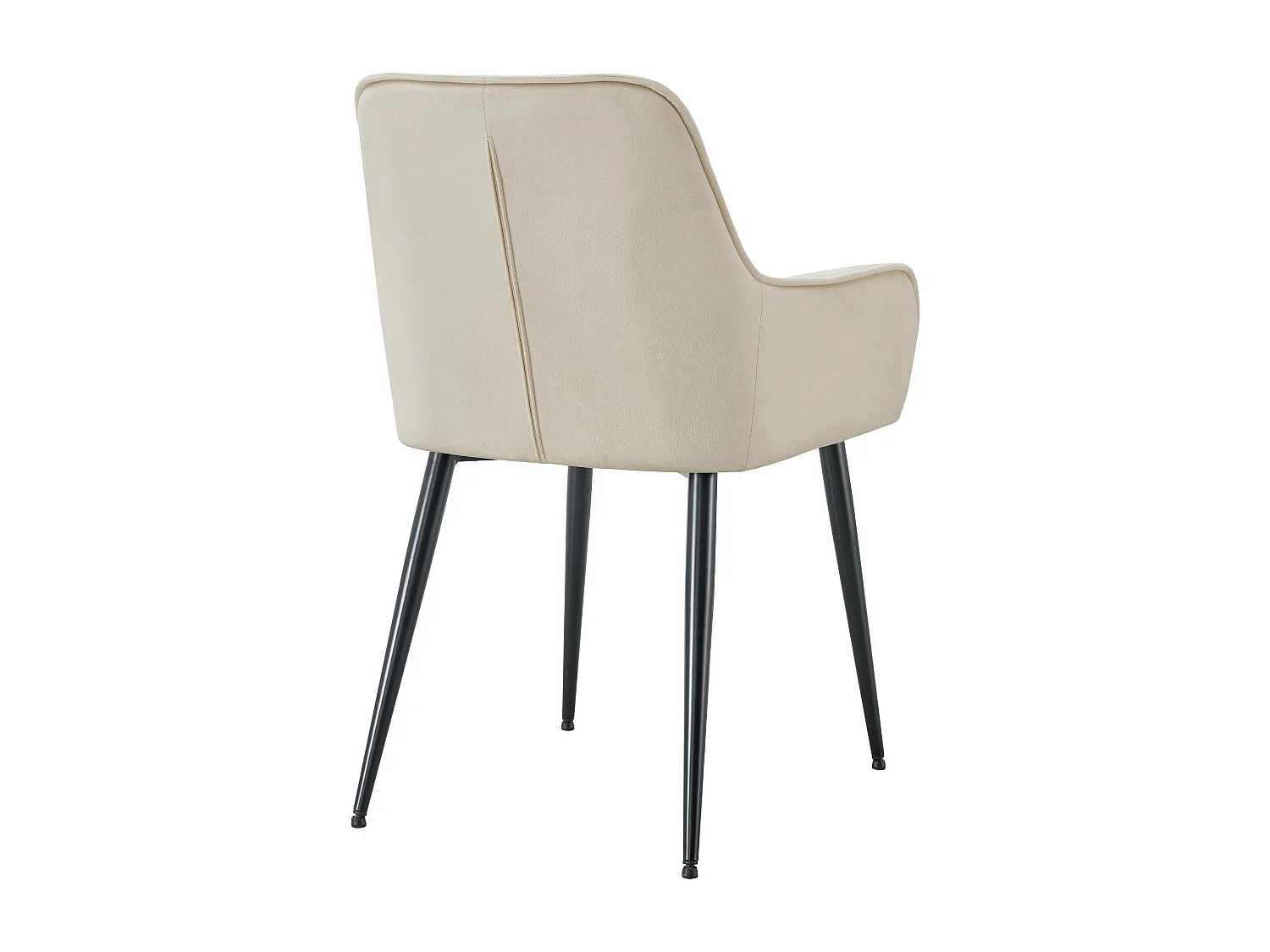 Lot de 2  chaise salle à manger - Velours - Crème - Ferndale