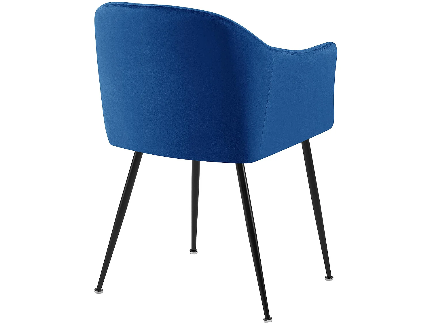 chaises avec accoudoirs - Velours - Bleu foncé - Jaysie