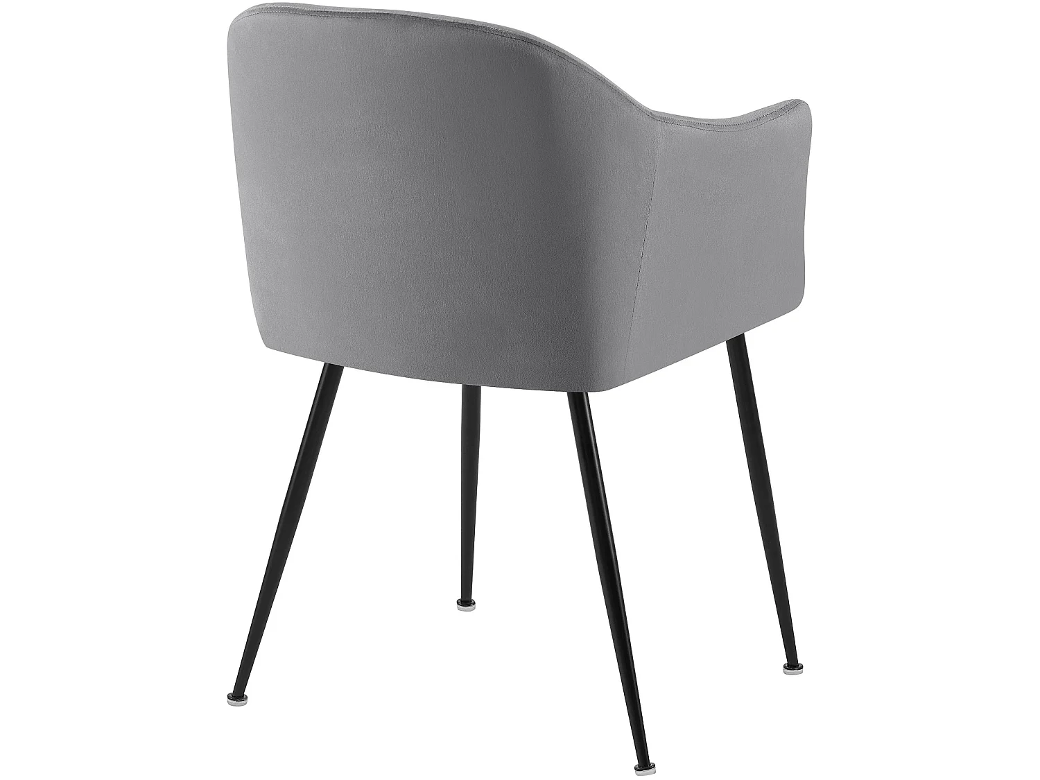 chaises avec accoudoirs - Velours - Gris foncé - Jaysie