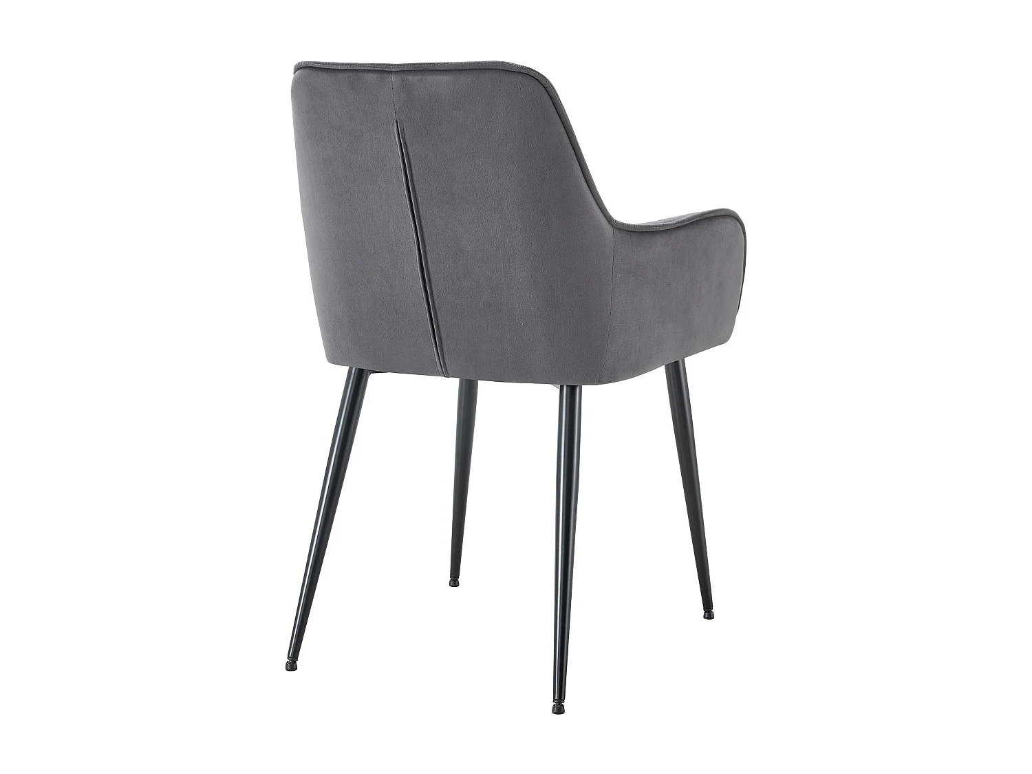 Lot de 2  chaise salle à manger - Velours - Gris foncé - Ferndale