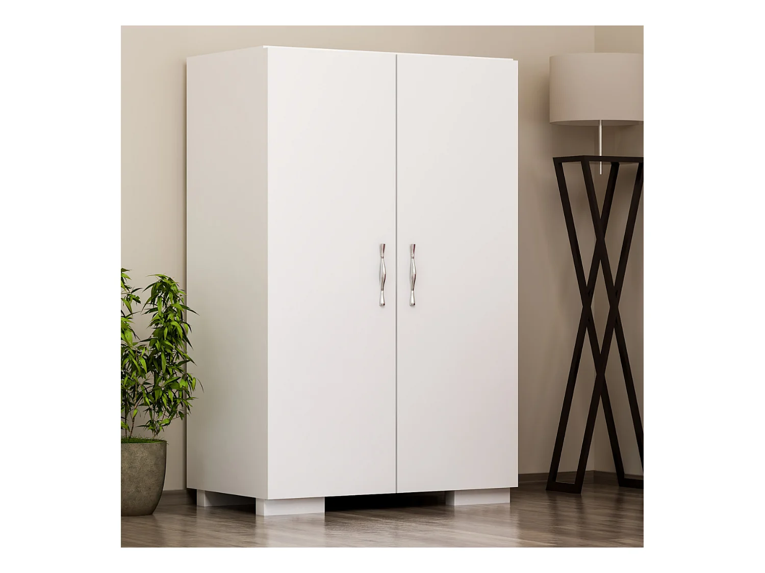 Meuble à chaussures - 4 rangements - blanc TIA