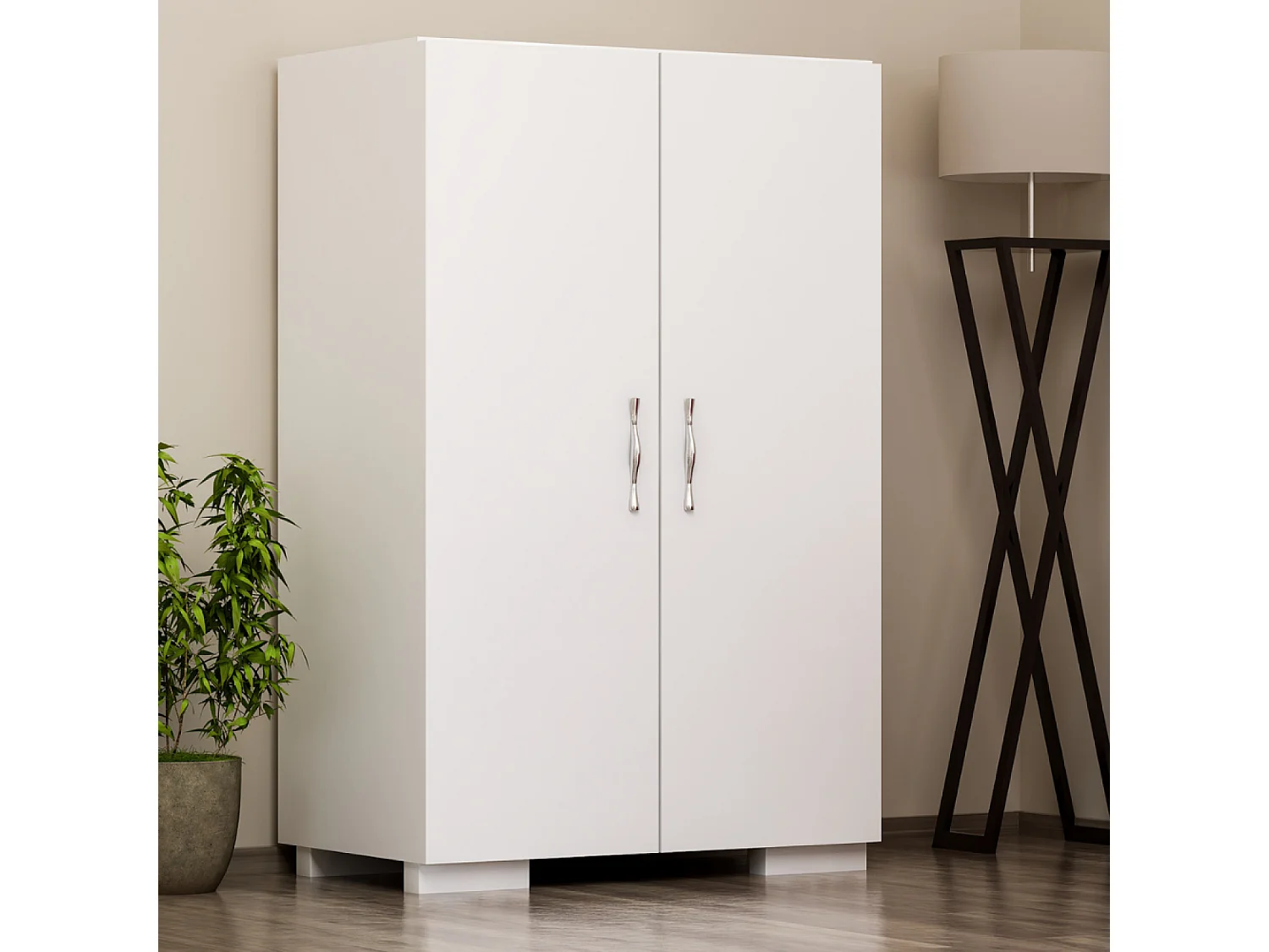 Meuble à chaussures - 4 rangements - blanc TIA