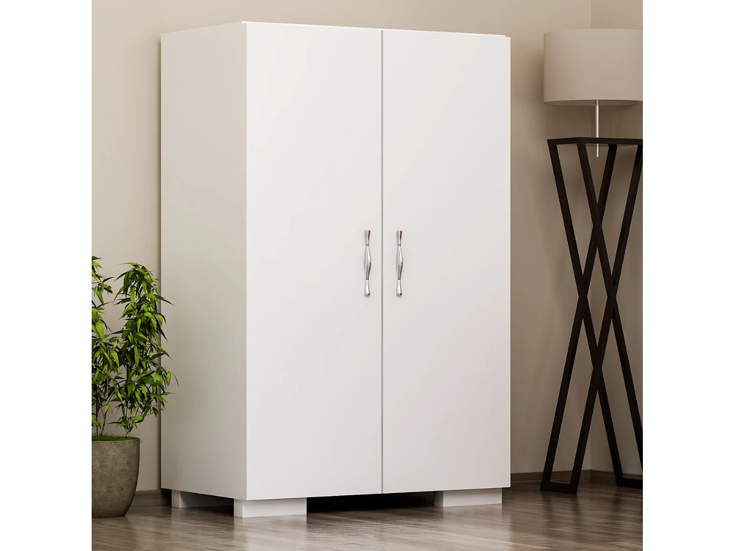 Meuble à chaussures - 4 rangements - blanc TIA