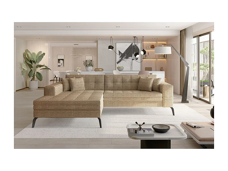Ecksofa Primo L/Stoffbezug/Beige