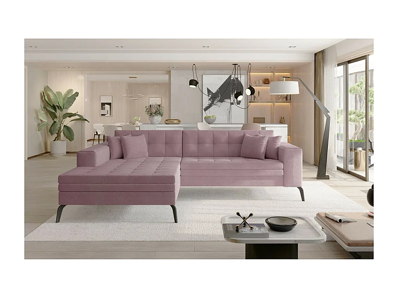 Corner Sofa Primo L/revêtement tissu/Rose
