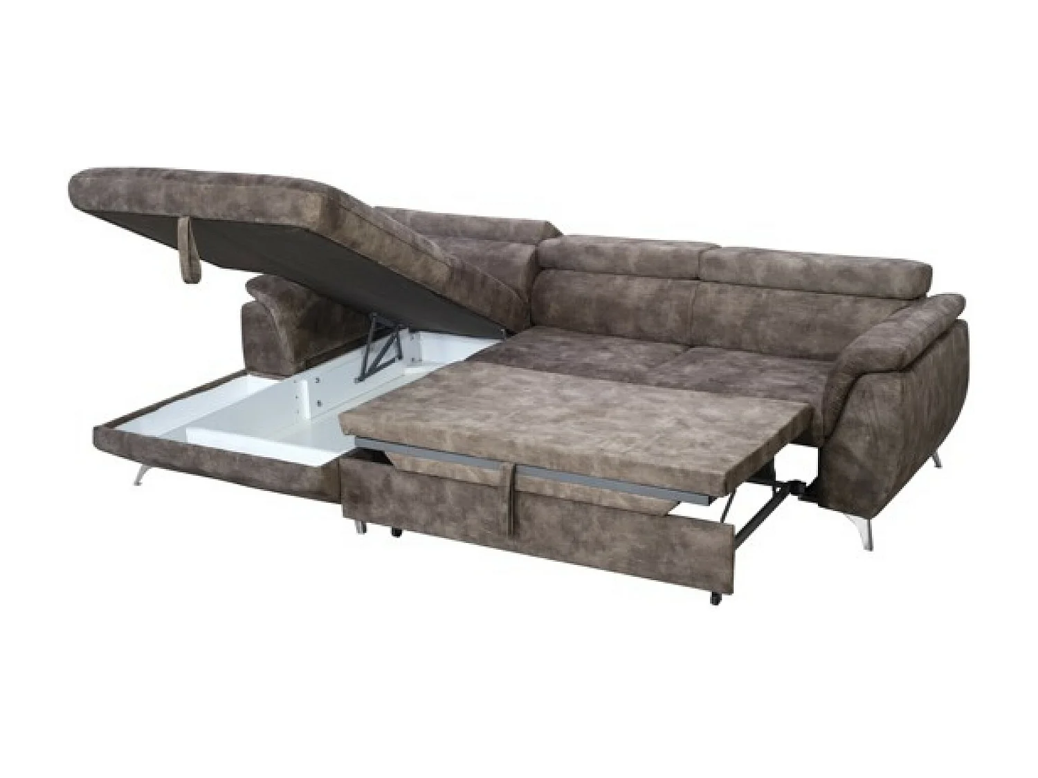 Divano d'angolo Torgan L/rivestimento in tessut/