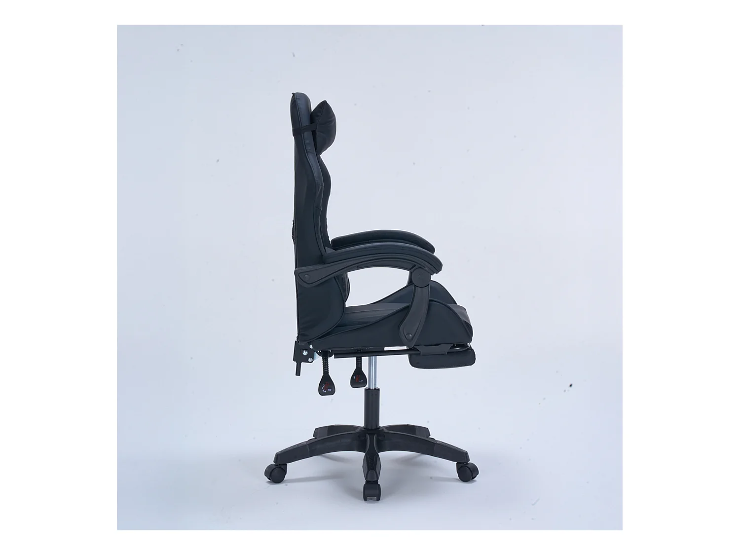 Chaise gaming de bureau ergonomique inclinable noire Altair