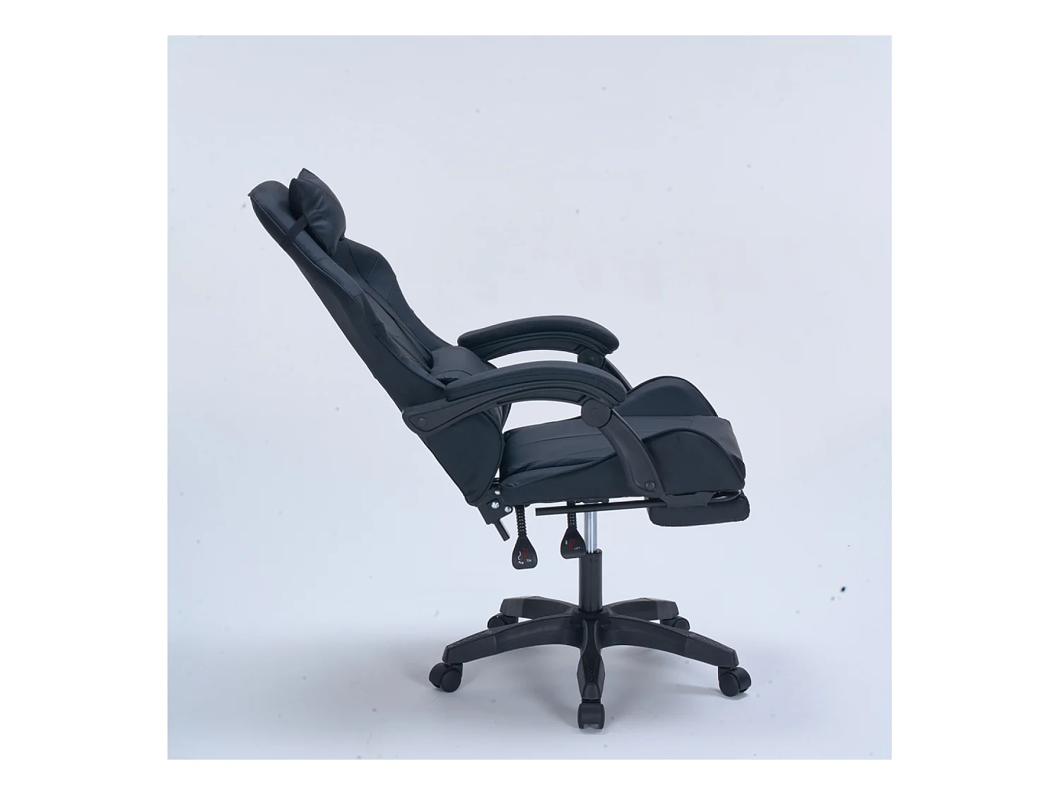 Chaise gaming de bureau ergonomique inclinable noire Altair