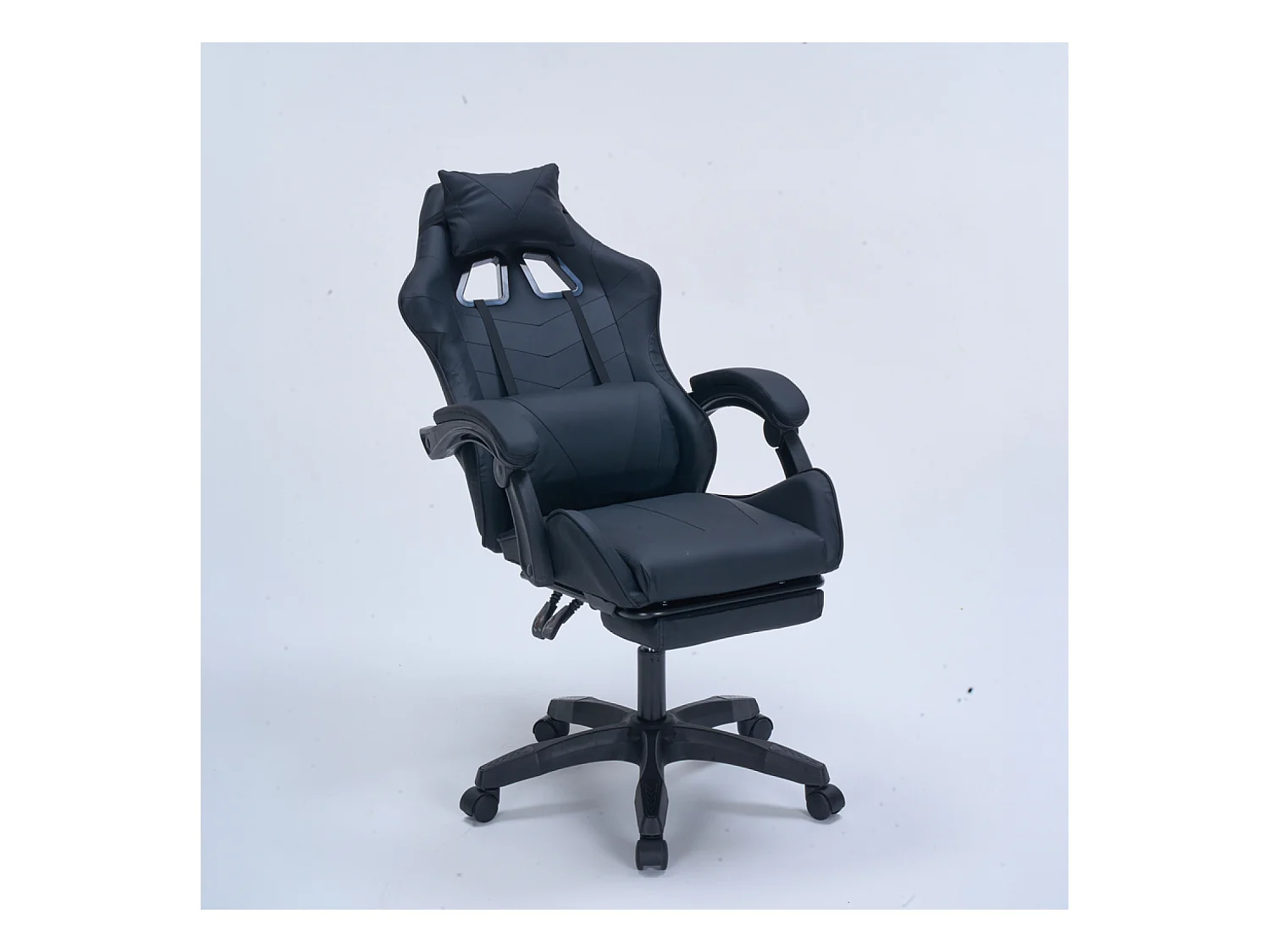 Chaise gaming de bureau ergonomique inclinable noire Altair