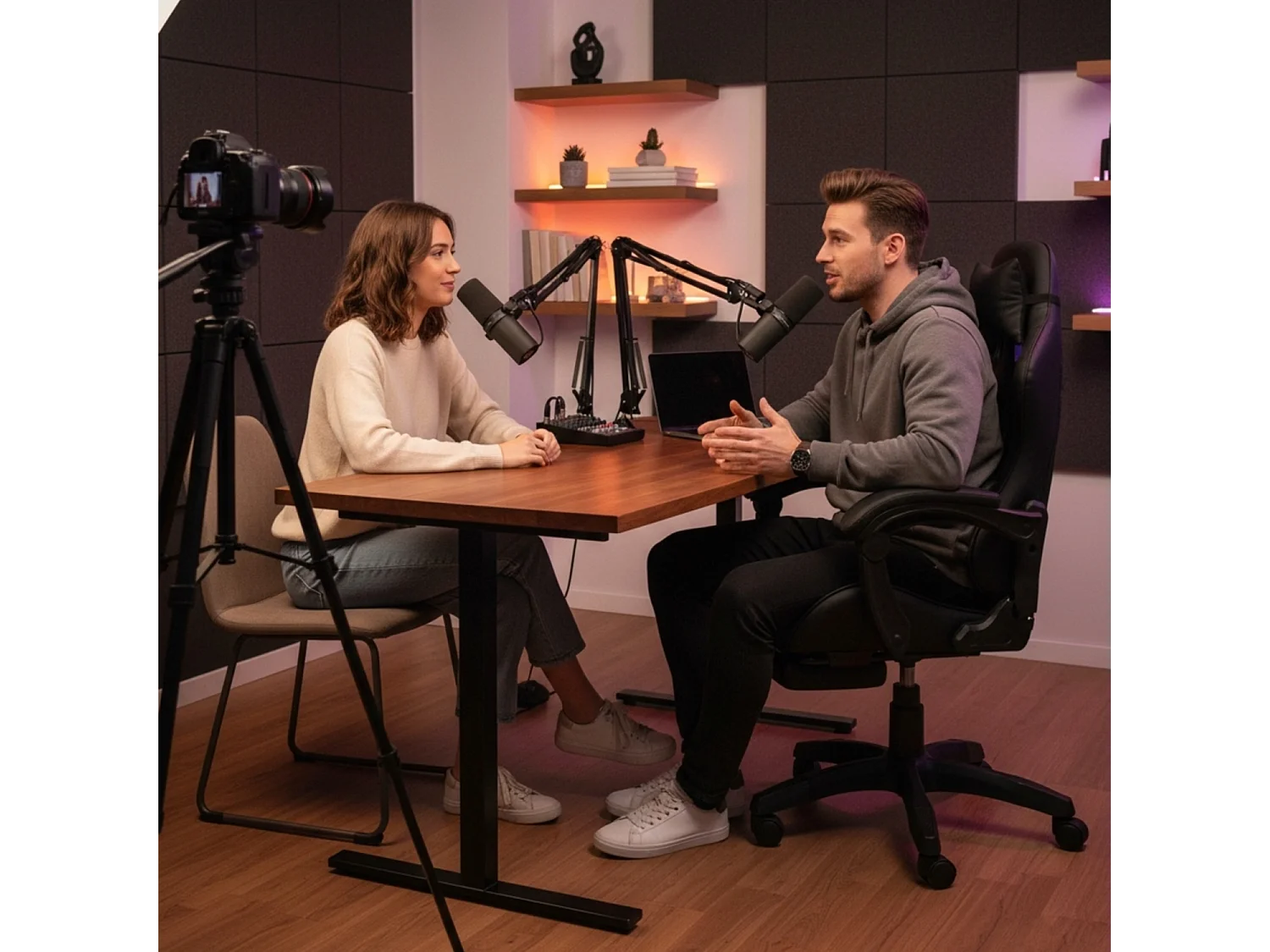 Chaise gaming de bureau ergonomique inclinable noire Altair