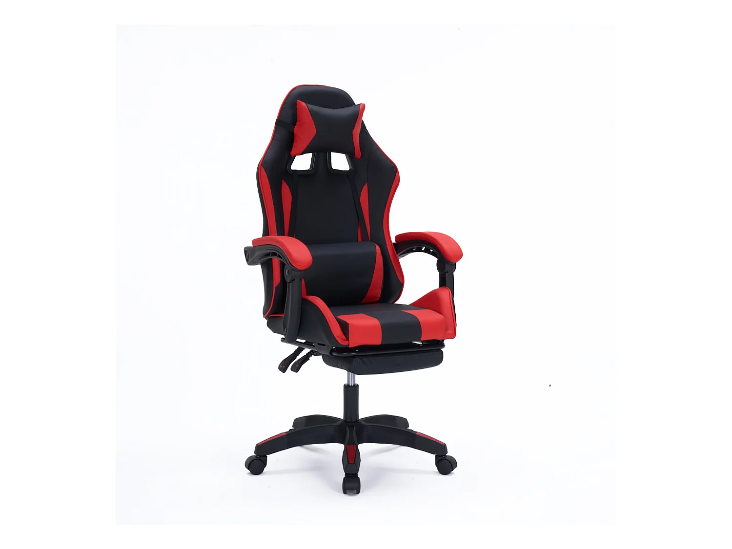 Chaise gaming de bureau ergonomique inclinable noir et rouge Altair