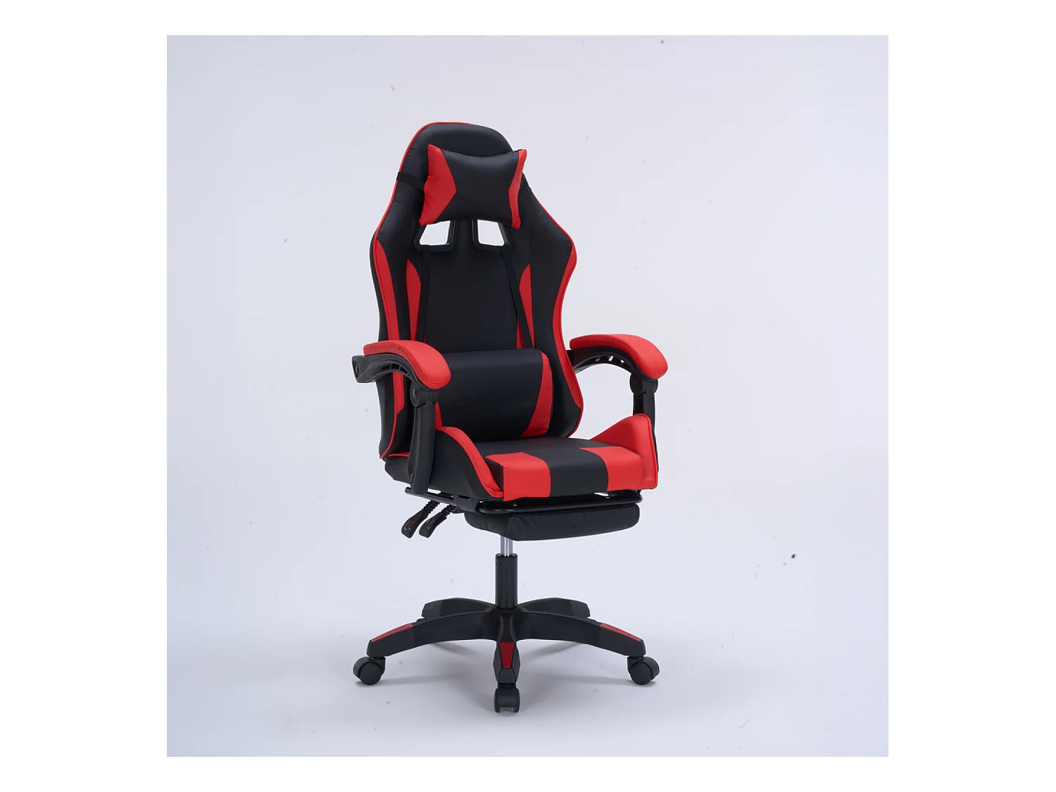 Chaise gaming de bureau ergonomique inclinable noir et rouge Altair