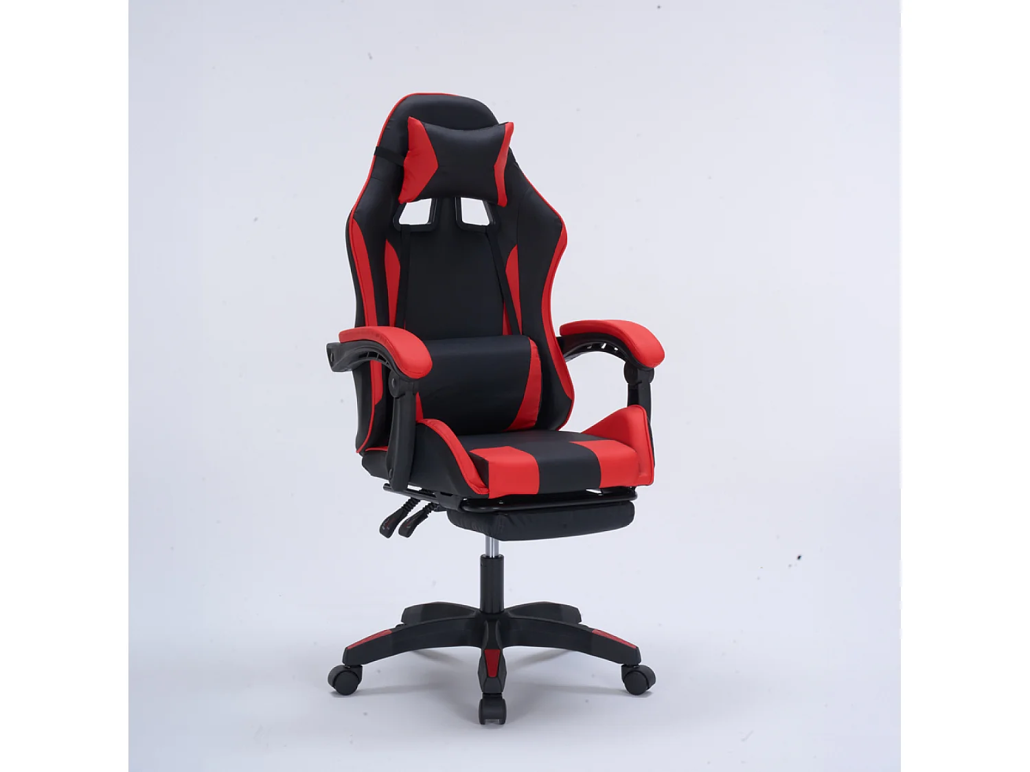 Chaise gaming de bureau ergonomique inclinable noir et rouge Altair