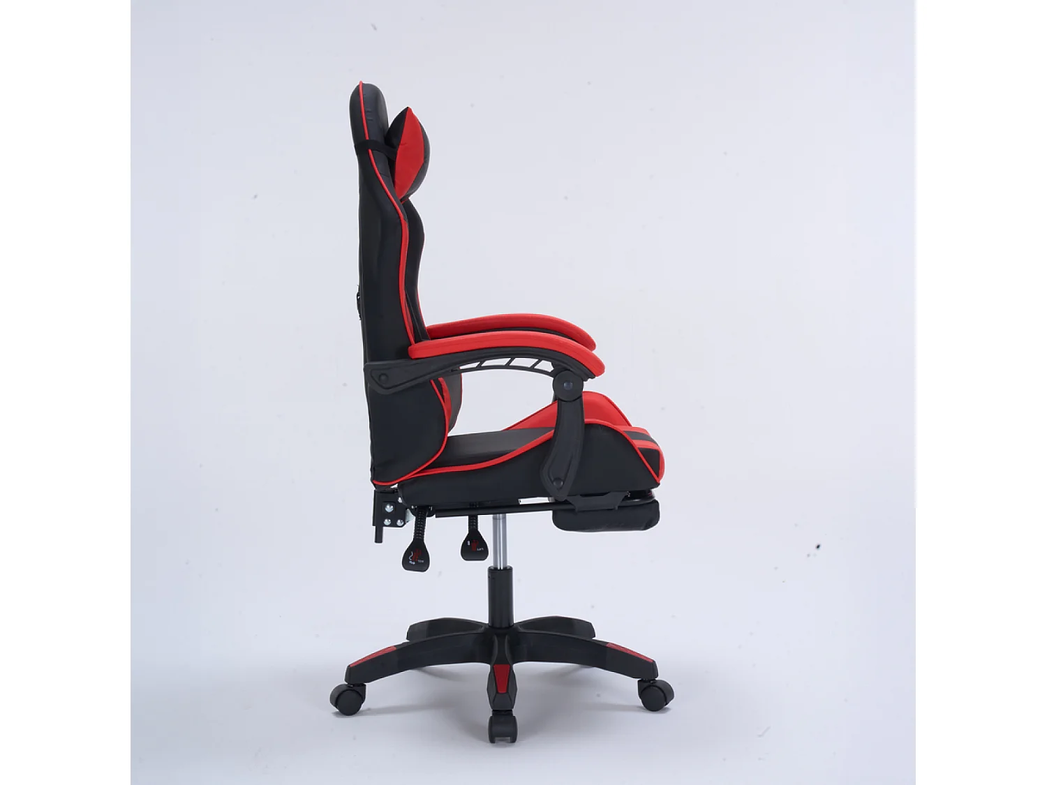 Chaise gaming de bureau ergonomique inclinable noir et rouge Altair
