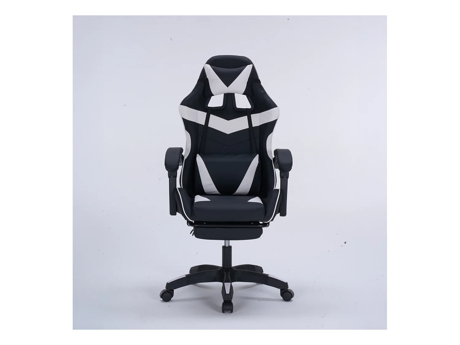 Chaise gaming de bureau ergonomique inclinable noir et blanc Altair