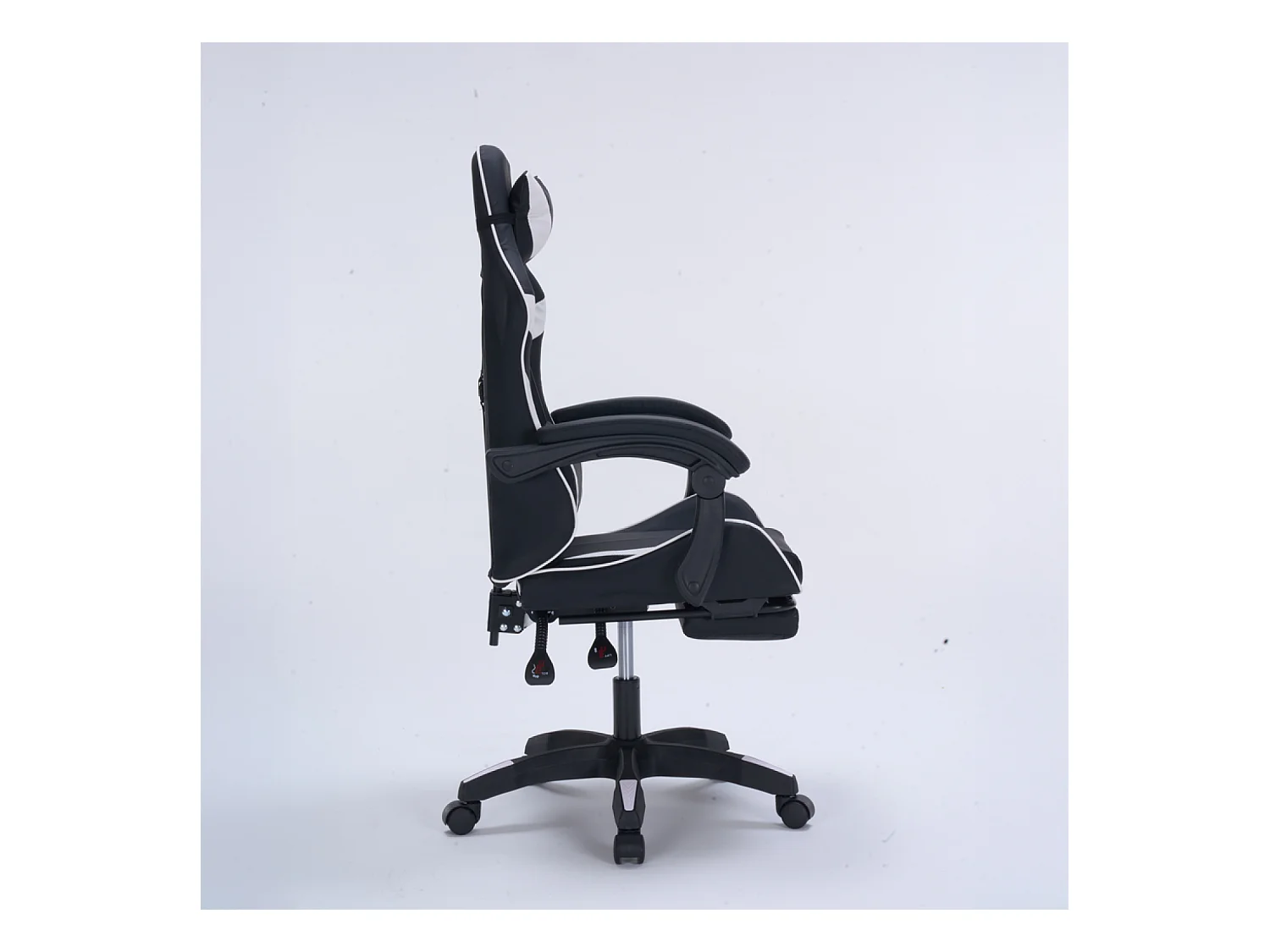 Chaise gaming de bureau ergonomique inclinable noir et blanc Altair