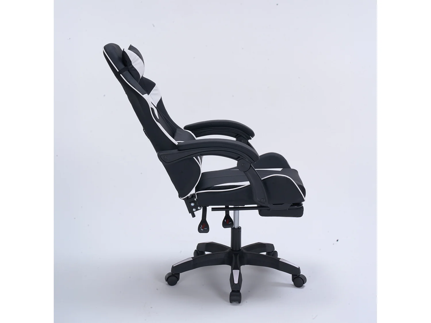 Chaise gaming de bureau ergonomique inclinable noir et blanc Altair