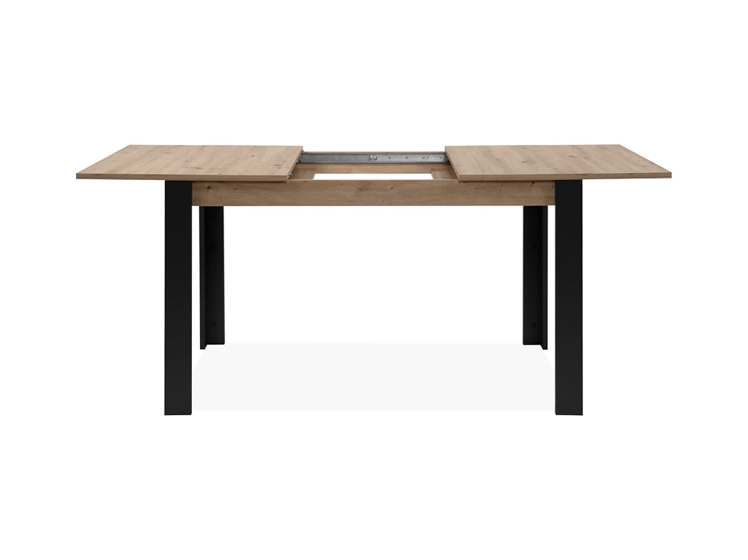 Table extensible 4 à 6 personnes chêne et noir 150x80x75 TOLOSA