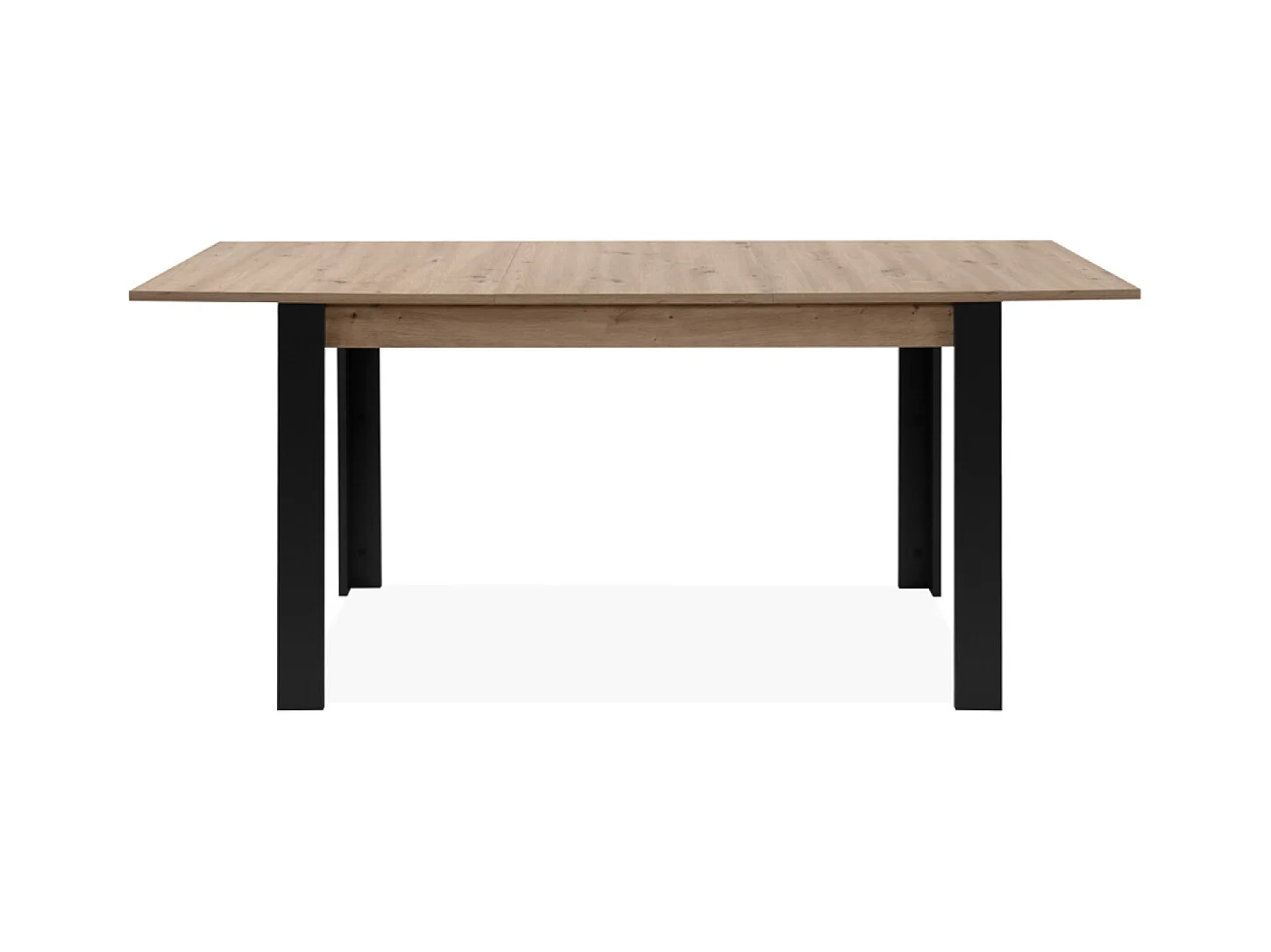 Table extensible 4 à 6 personnes chêne et noir 150x80x75 TOLOSA