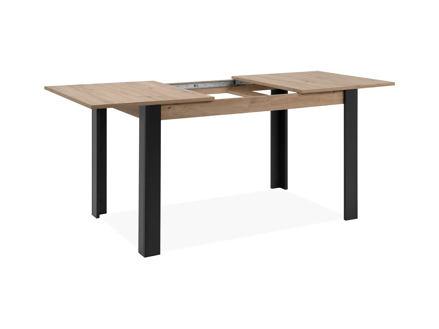 Table extensible 4 à 6 personnes chêne et noir 150x80x75 TOLOSA