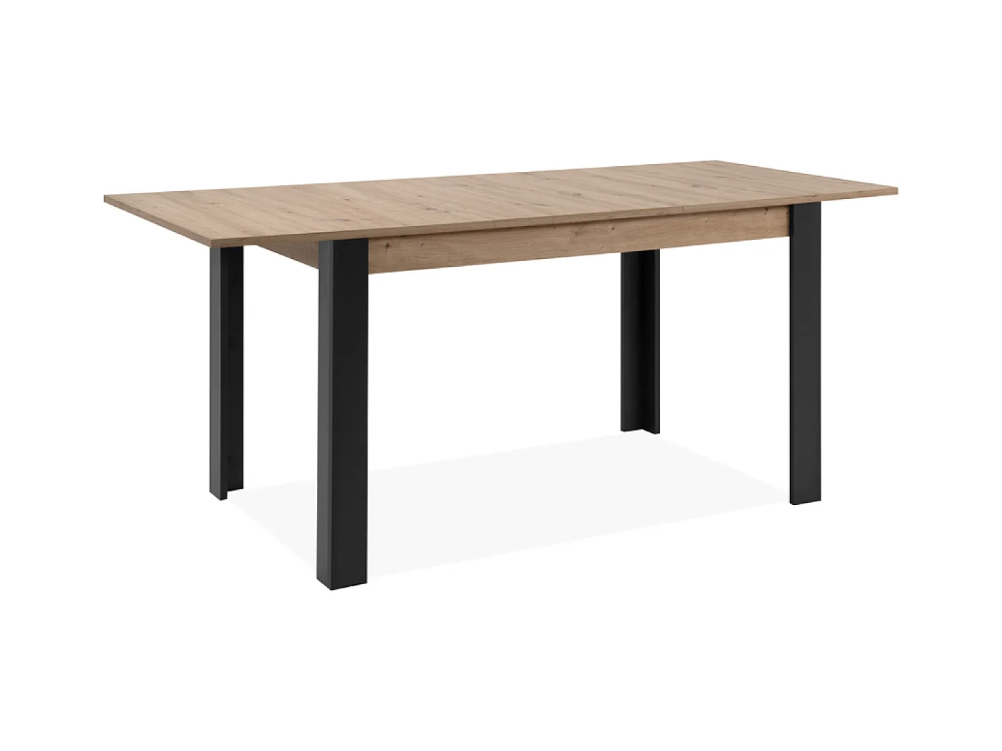 Table extensible 4 à 6 personnes chêne et noir 150x80x75 TOLOSA