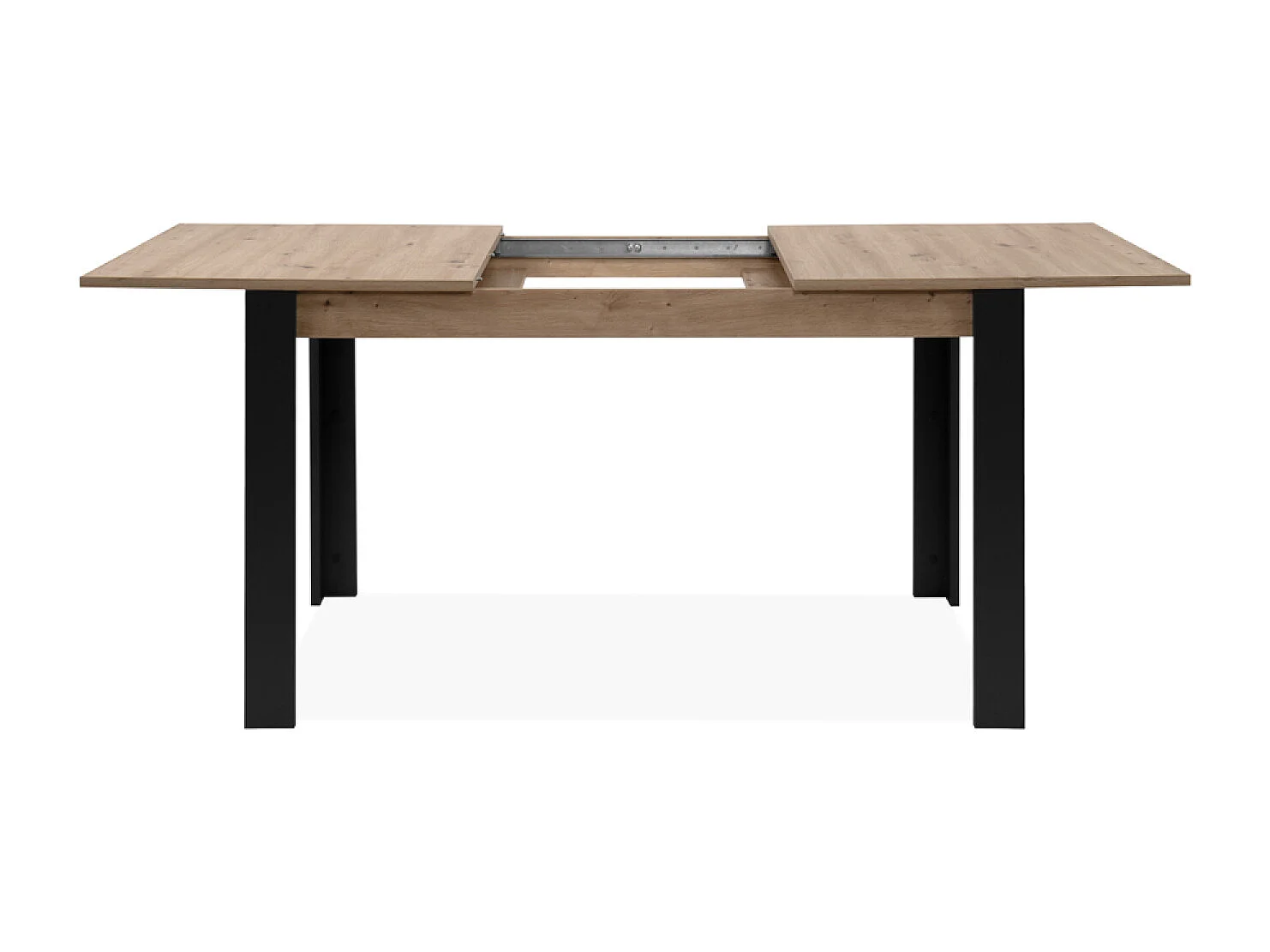 Mesa extensível para 4 a 6 pessoas carvalho e preto 150x80x75 TOLOSA