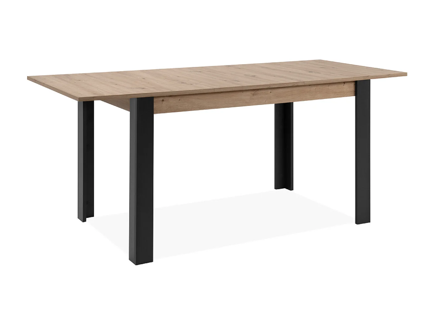 Mesa extensível para 4 a 6 pessoas carvalho e preto 150x80x75 TOLOSA