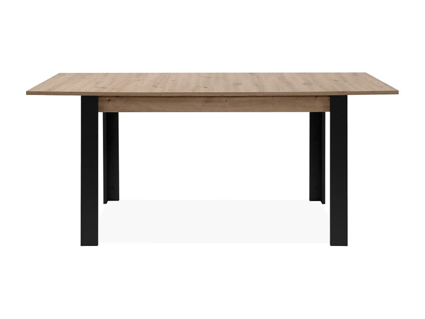 Mesa extensível para 4 a 6 pessoas carvalho e preto 150x80x75 TOLOSA