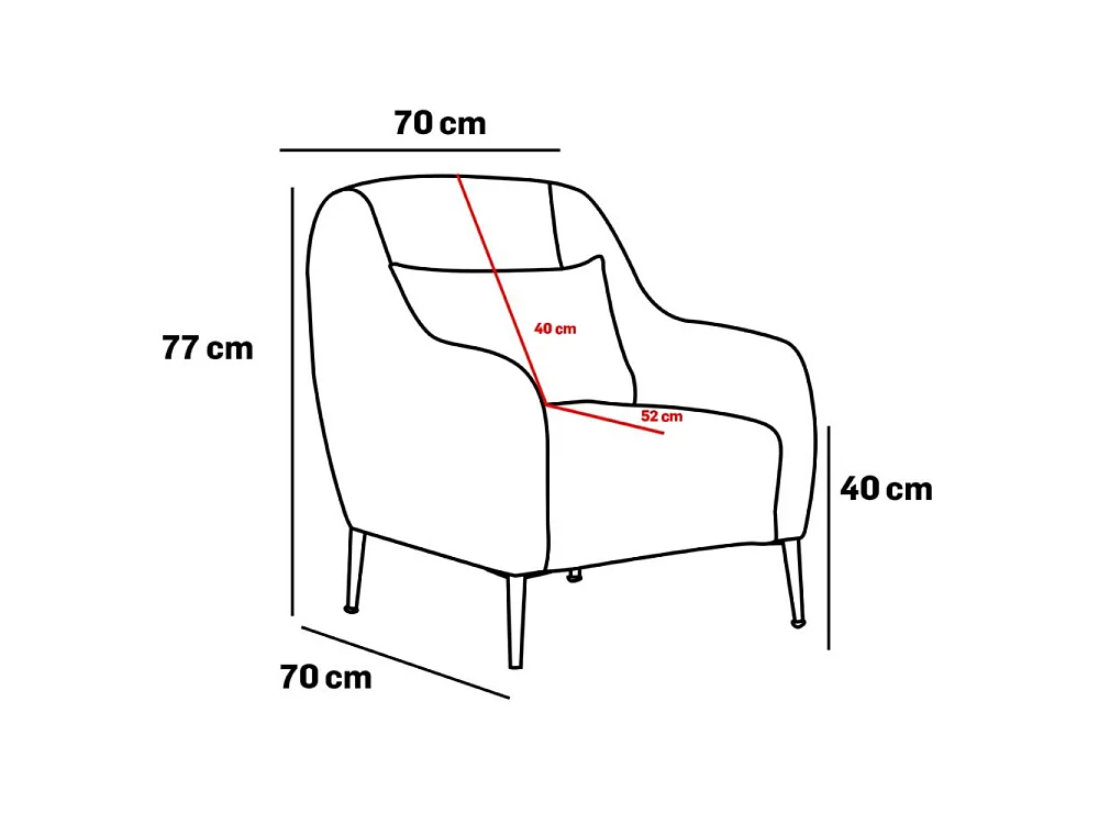 Fauteuil blanc - pieds dorés NEGAN