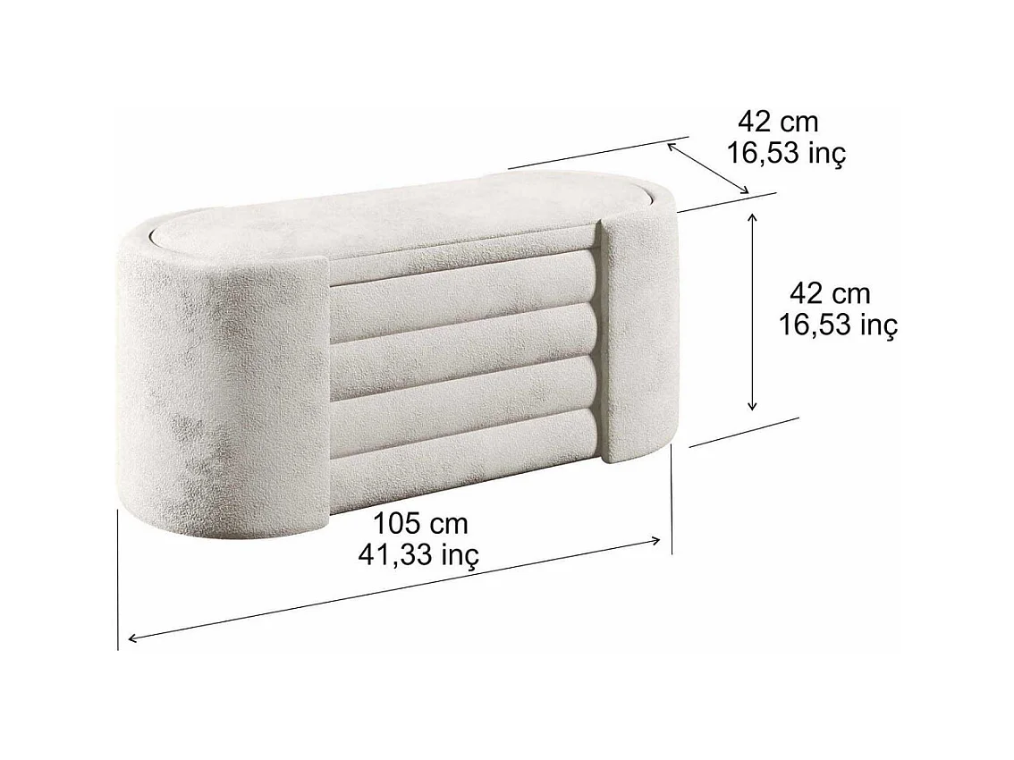 Pouf coffre de rangement Rosa Boxed