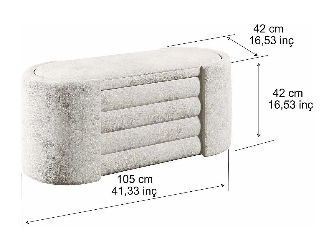 Pouf coffre de rangement Rosa Boxed