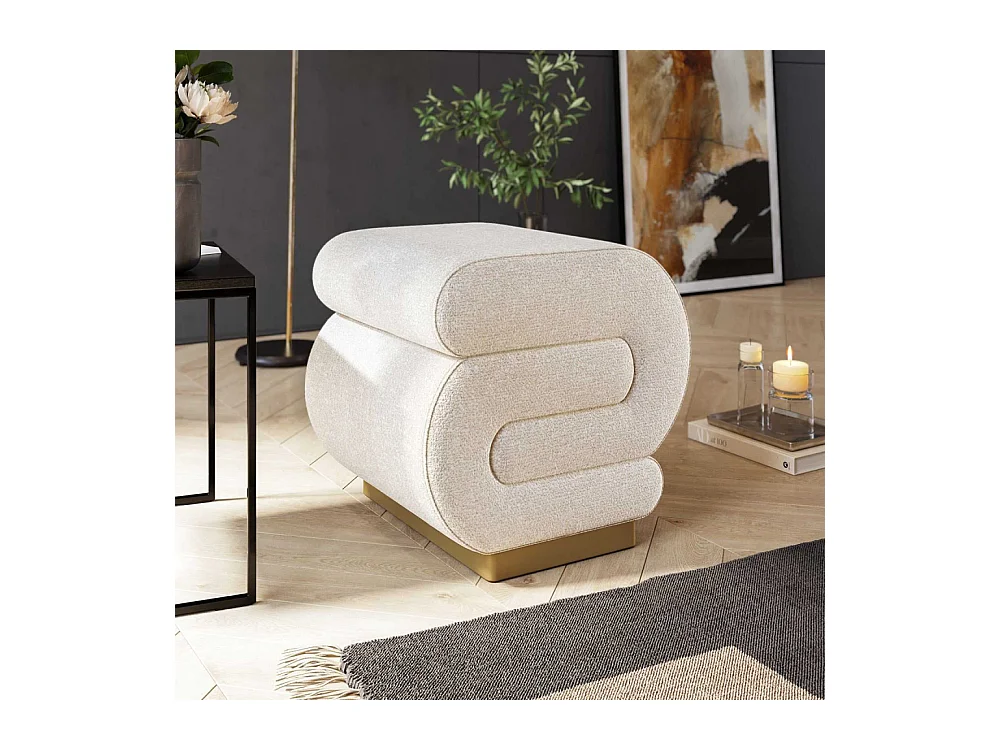 Pouf en polyester Sally