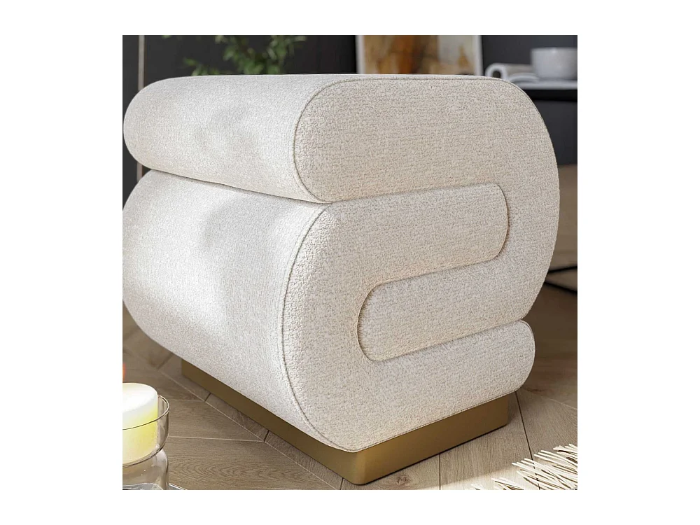 Pouf en polyester Sally