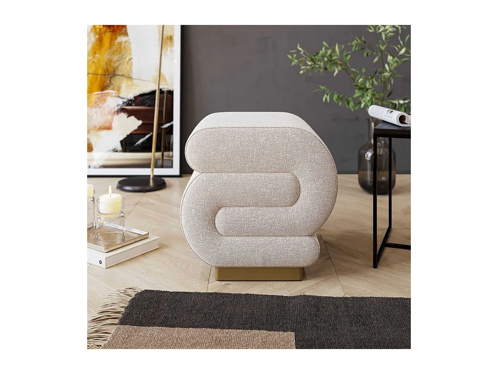 Pouf en polyester Sally