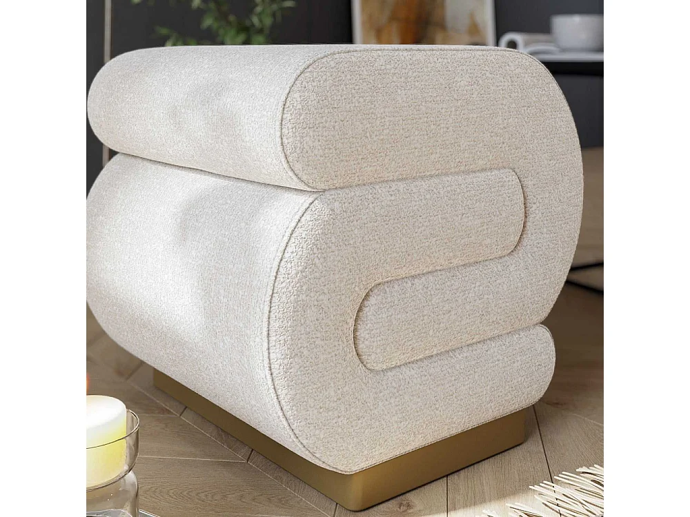 Pouf en polyester Sally