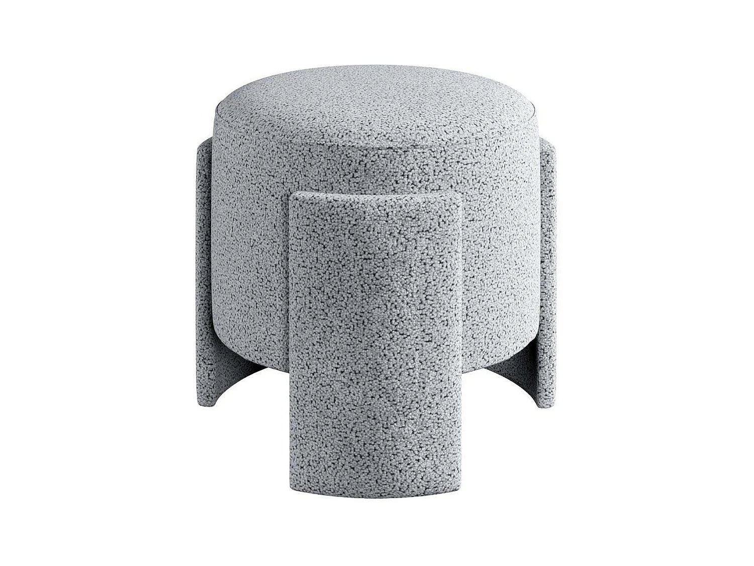 Pouf en polyester Ash