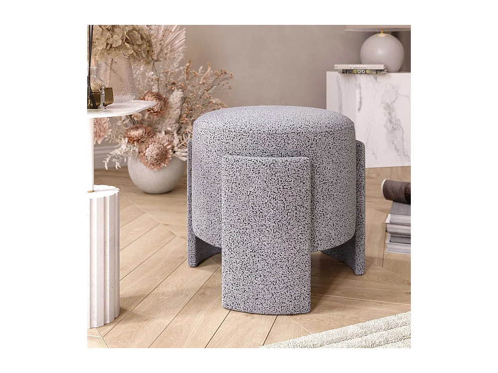 Pouf en polyester Ash