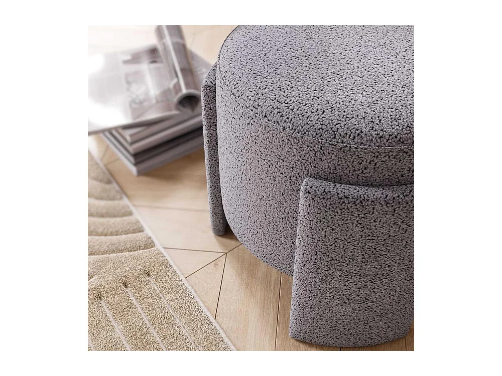 Pouf en polyester Ash