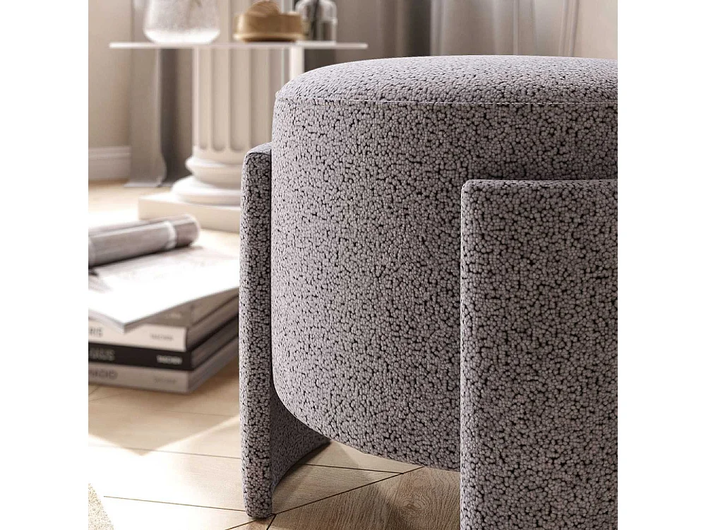 Pouf en polyester Ash