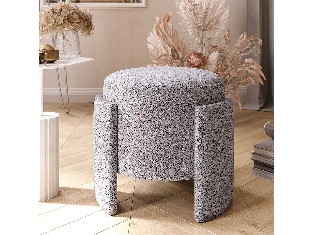 Pouf en polyester Ash