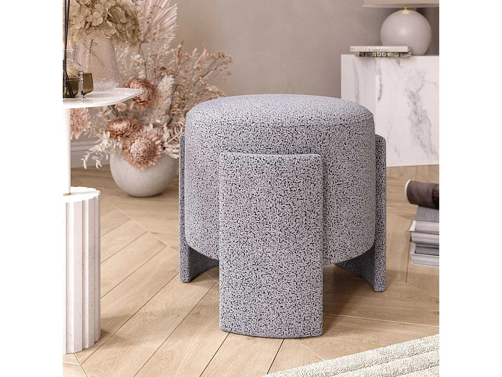 Pouf en polyester Ash