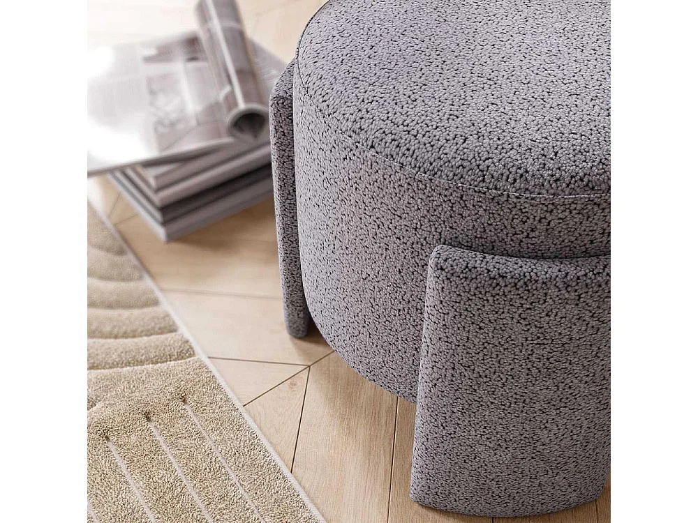 Pouf en polyester Ash