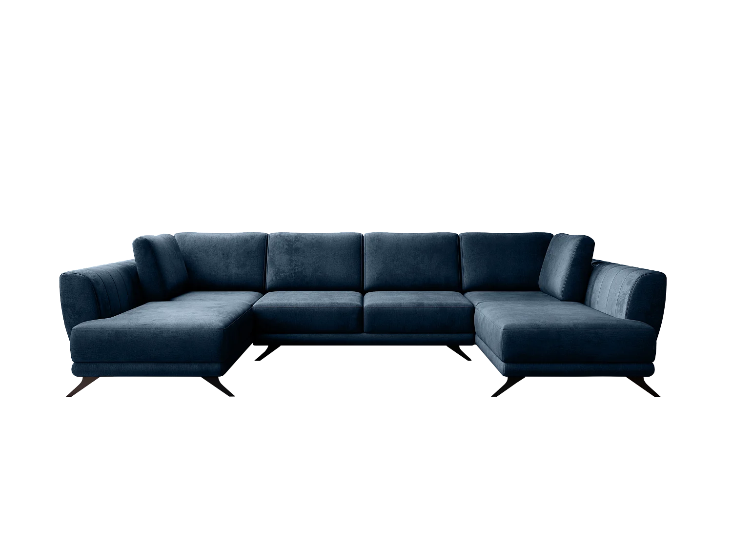 Ecksofa  London-U/Stoffbezug/Blau