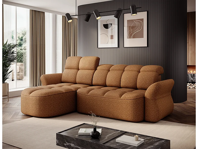 Ecksofa Sophia L/Stoffbezug/Orange