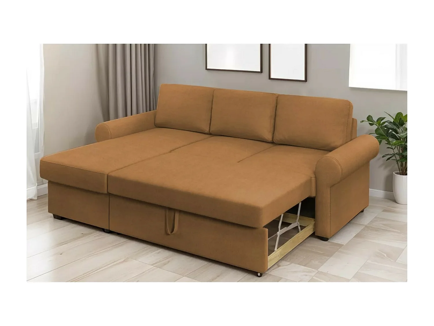 Canapé Corner Paco L   /revêtement tissu/