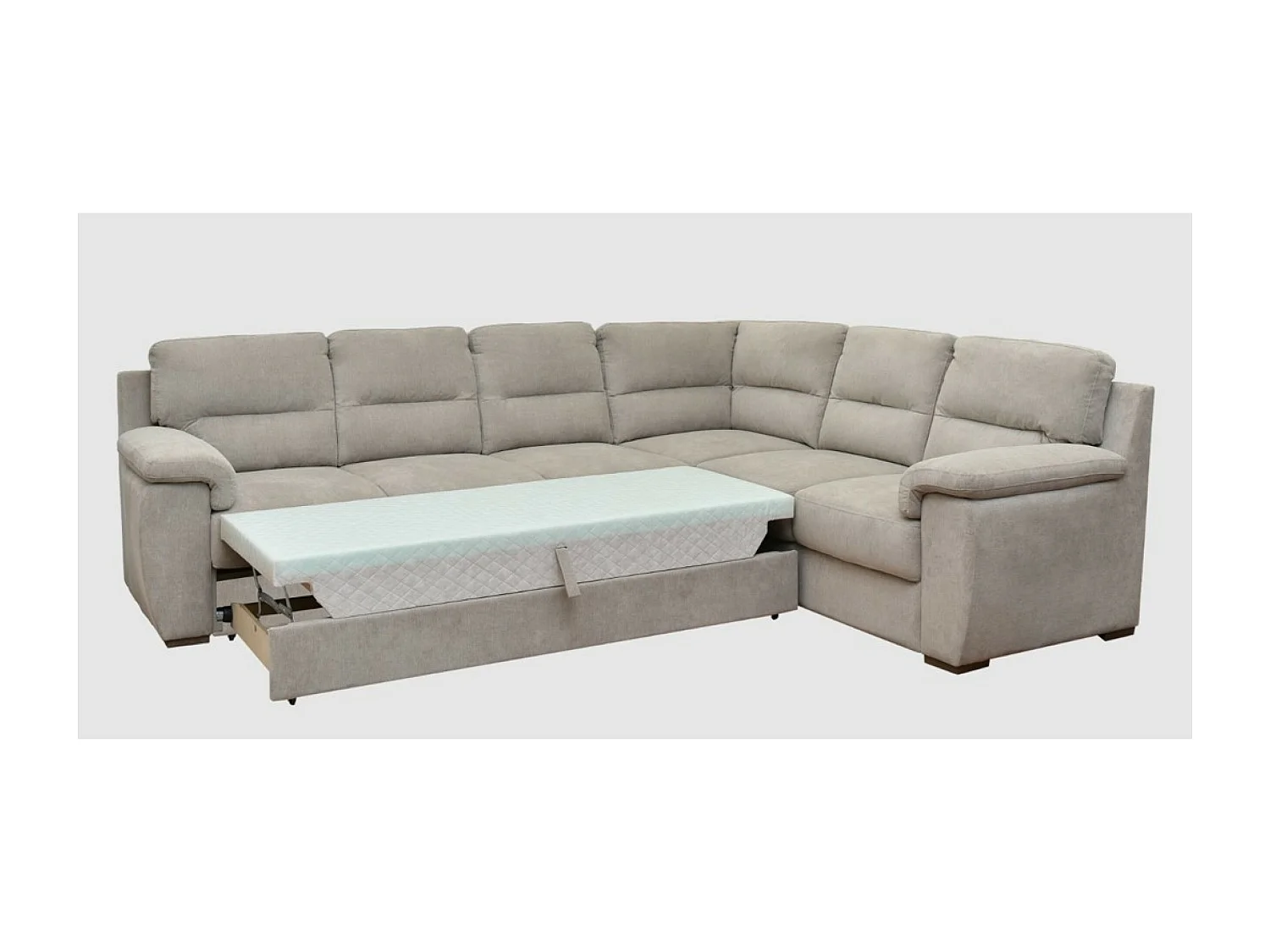 Ecksofa Kvin R/Stoffbezug/Beige
