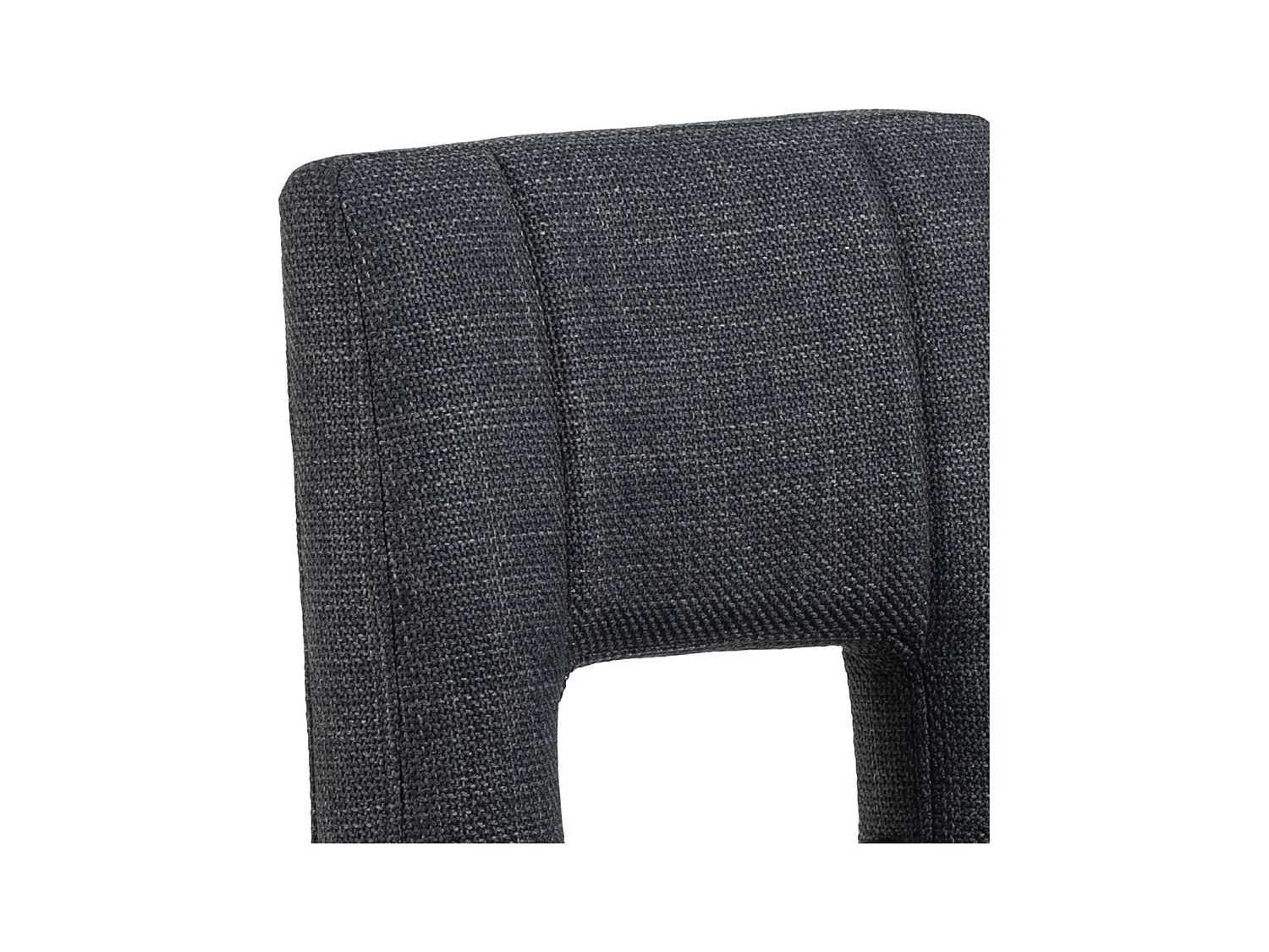 Tabourets de bar tissu et piétement noir (lot de 2) - SYLVETTE