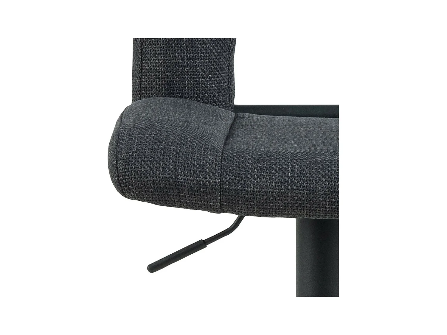 Tabourets de bar tissu et piétement noir (lot de 2) - SYLVETTE